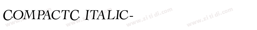 CompactC Italic字体转换